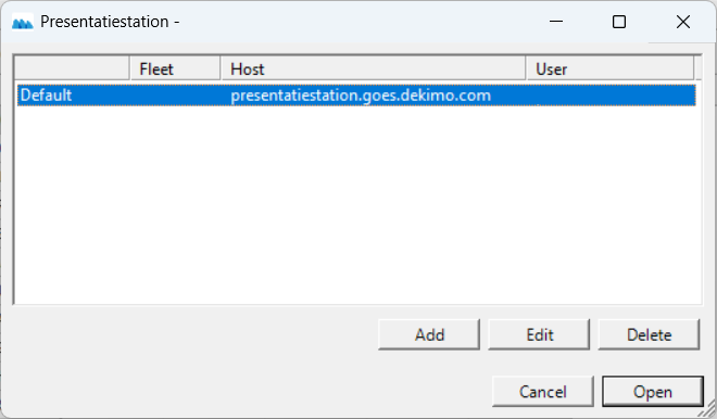 User settings